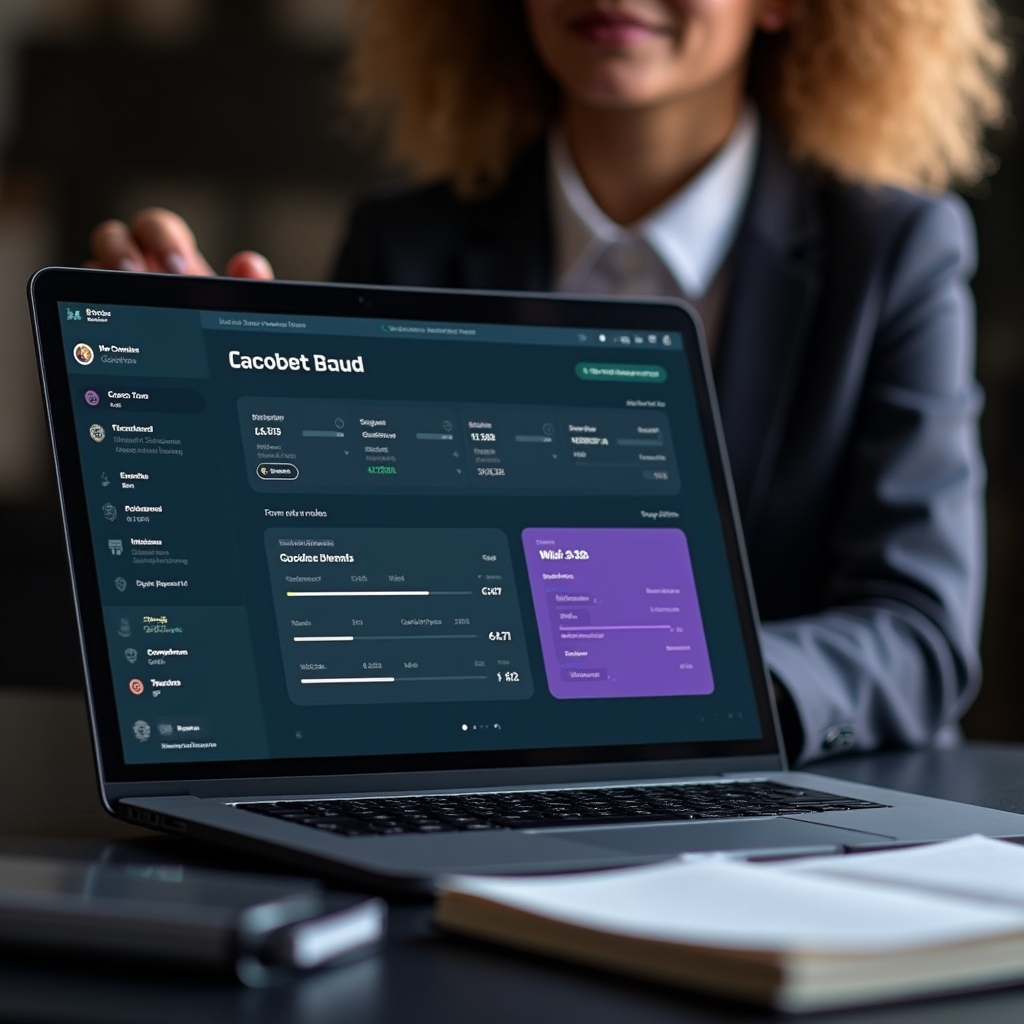 Interfaccia calcolatore finanziario su schermo